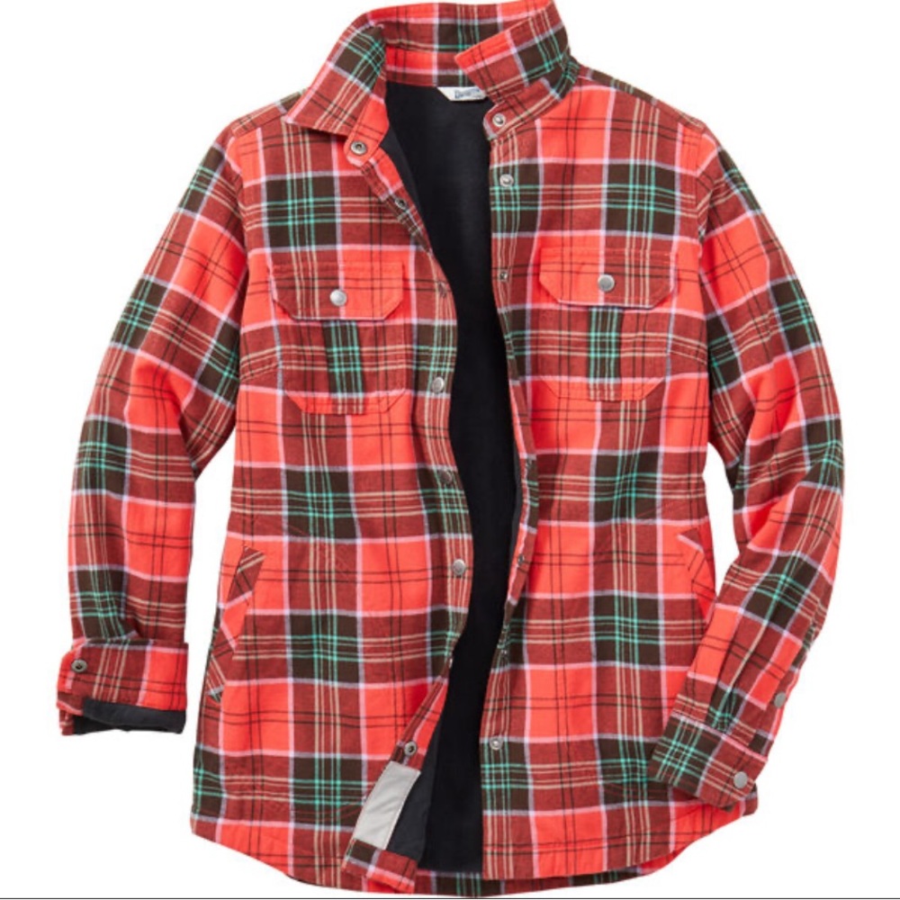 Women's Free Swingin' Lined Flannel Shirt Jac Large